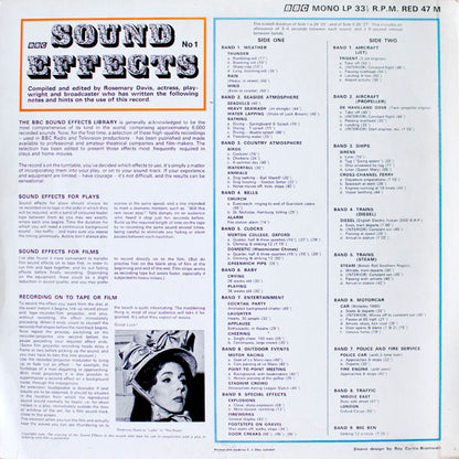 No Artist : Sound Effects No. 1 (LP, Mono)