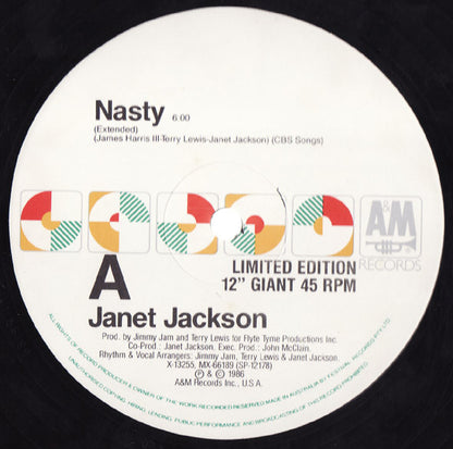 Janet Jackson : Nasty (12", Single, Ltd)
