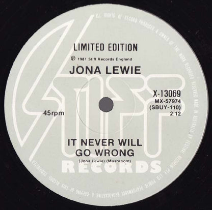 Jona Lewie : Louise (We Get It Right) (10", Ltd)