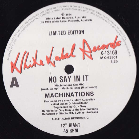 Machinations : No Say In It (12", Ltd)