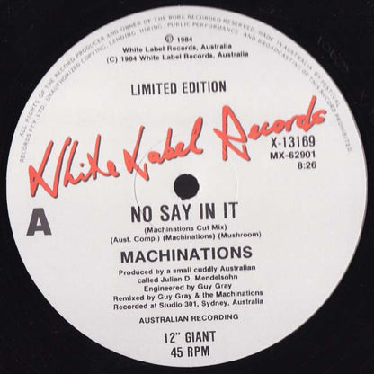Machinations : No Say In It (12", Ltd)