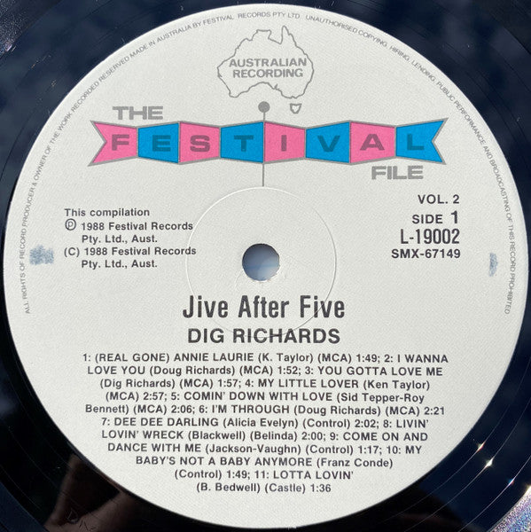 Dig Richards* : The Festival File Volume 2 Jive After Five (LP, Comp, Mono)