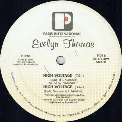 Evelyn Thomas : High Voltage (12")