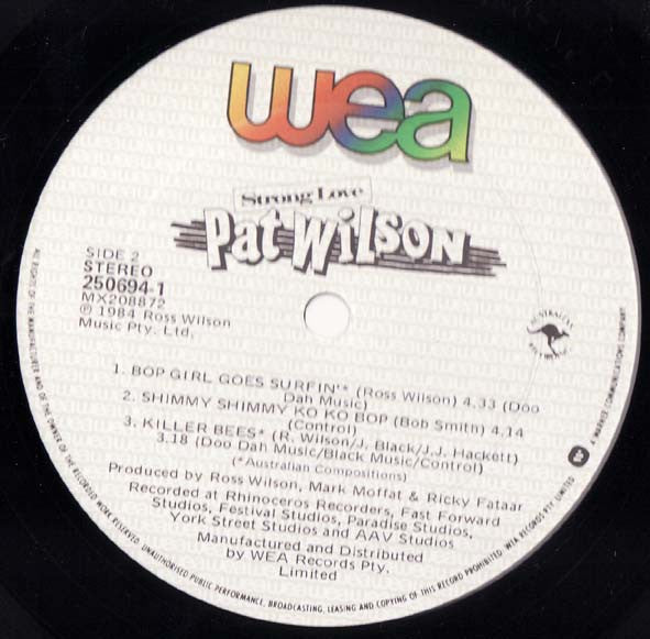 Pat Wilson (2) : Strong Love (12", MiniAlbum)