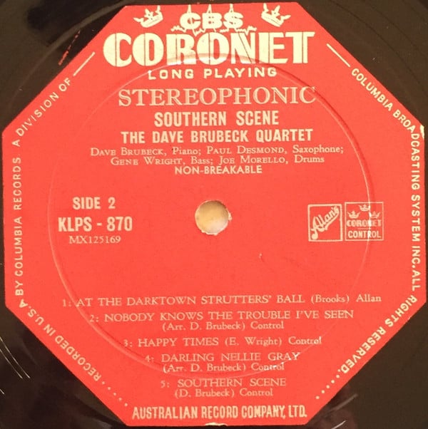 The Dave Brubeck Quartet, The Dave Brubeck Trio And The Dave Brubeck Duo : Southern Scene (LP, Album)