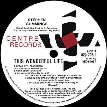Stephen Cummings : This Wonderful Life (LP, Album)