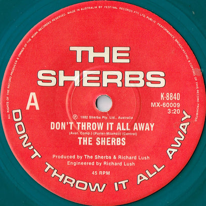 The Sherbs : Don't Throw It All Away (7", Single, Ltd, Blu)