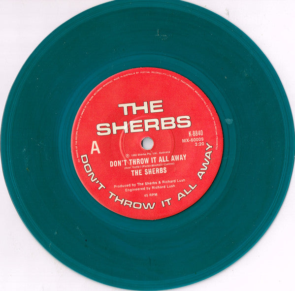 The Sherbs : Don't Throw It All Away (7", Single, Ltd, Blu)