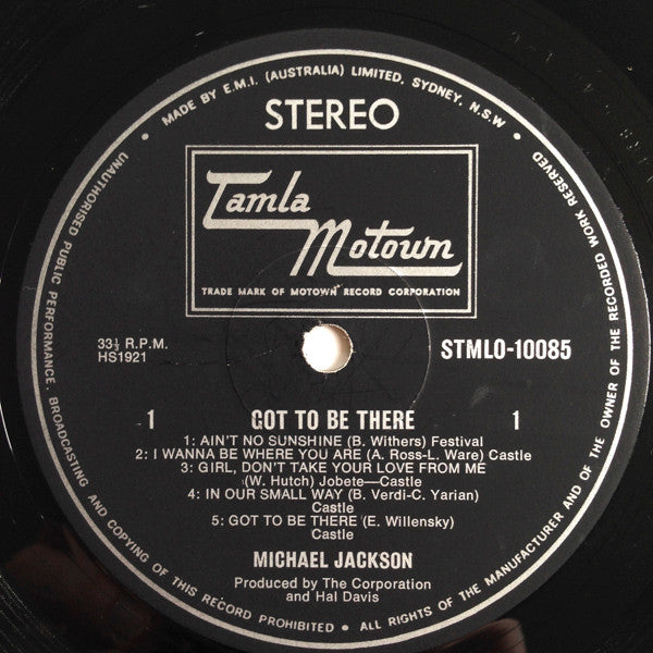 Michael Jackson : Got To Be There (LP, Album)