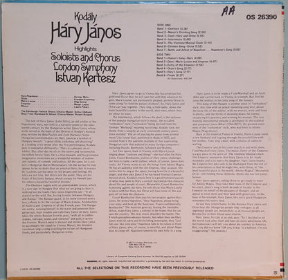 Zoltán Kodály, István Kertész : Hary Janos Highlights (LP, RE)