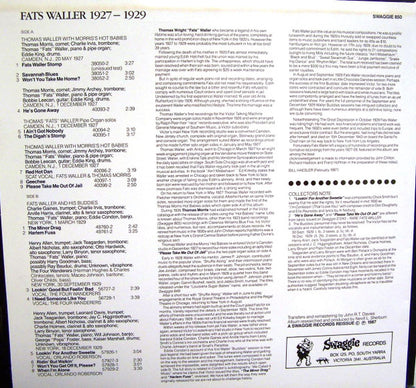 Fats Waller : Fats Waller 1927-1929 (LP, Album, Comp, Mono, RE)