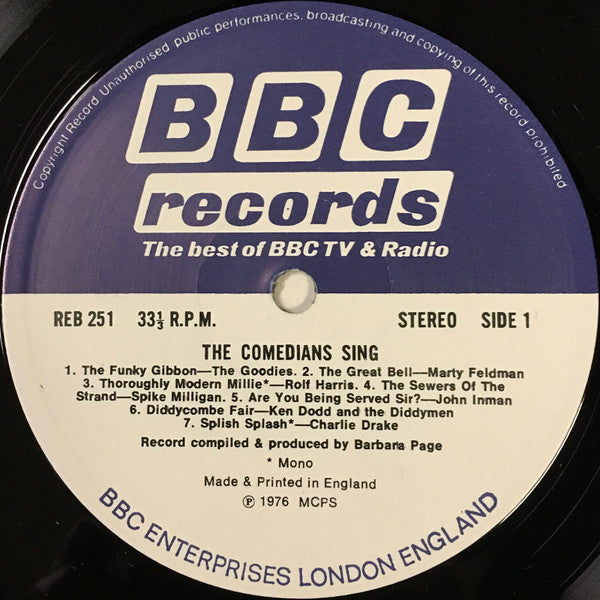 Various : The Comedians Sing (LP, Comp, Mono)