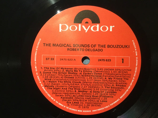 Roberto Delgado : The Bouzoukis Of Greece (LP, Comp, Gat)