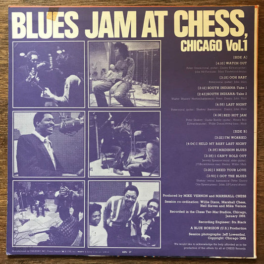 Fleetwood Mac, Otis Spann, Willie Dixon, Shakey Horton*, J.T. Brown, Guitar Buddy*, Honeyboy Edwards*, S.P. Leary : Blues Jam At Chess, Chicago Vol. 1 (LP, Album, RE)