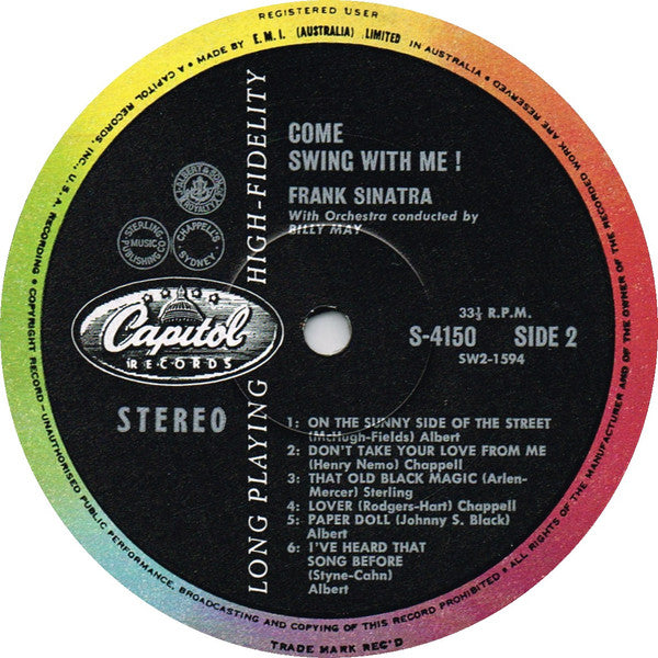 Frank Sinatra : Come Swing With Me! (LP, Album, Club, RE)
