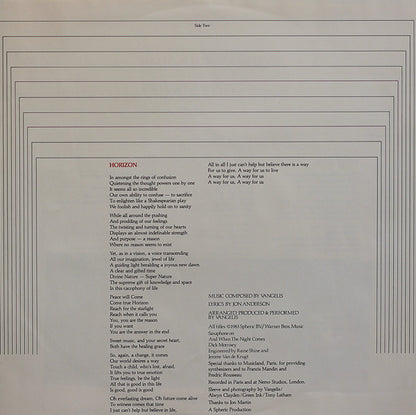 Jon And Vangelis* : Private Collection (LP, Album)