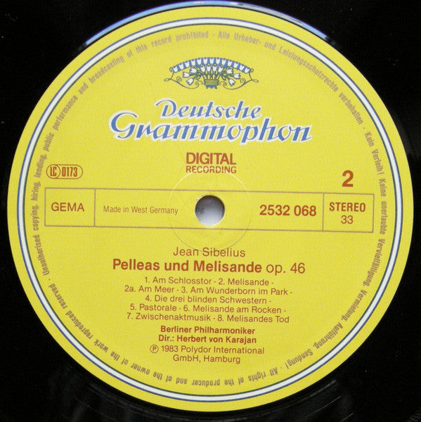 Edvard Grieg, Jean Sibelius, Berliner Philharmoniker, Herbert von Karajan : Peer Gynt Suites 1 & 2 / Pelléas Et Mélisande (LP, Album)