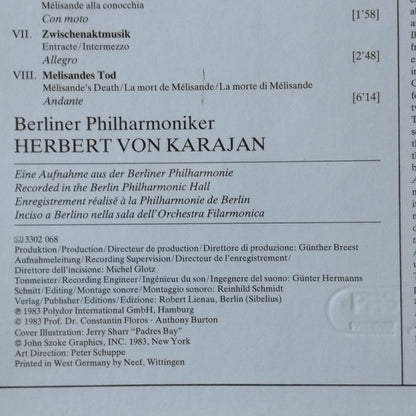 Edvard Grieg, Jean Sibelius, Berliner Philharmoniker, Herbert von Karajan : Peer Gynt Suites 1 & 2 / Pelléas Et Mélisande (LP, Album)