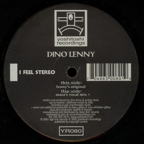 Dino Lenny : I Feel Stereo (2x12", Ora)