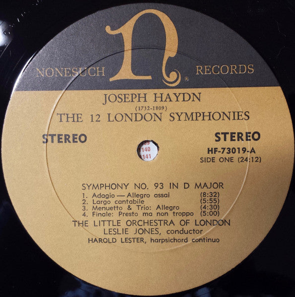 Joseph Haydn, The Little Orchestra Of London, Leslie Jones : The 12 London Symphonies (6xLP + Box)