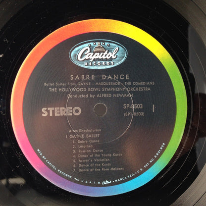 The Hollywood Bowl Symphony Orchestra conducted by Alfred Newman : Sabre Dance / Suites From Gayne · Masquerade · Comedians (LP, Comp)