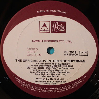 Unknown Artist : The Official Adventures Of Superman (LP)