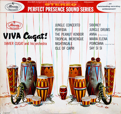 Xavier Cugat And His Orchestra : Viva Cugat! (LP, Album, Pit)
