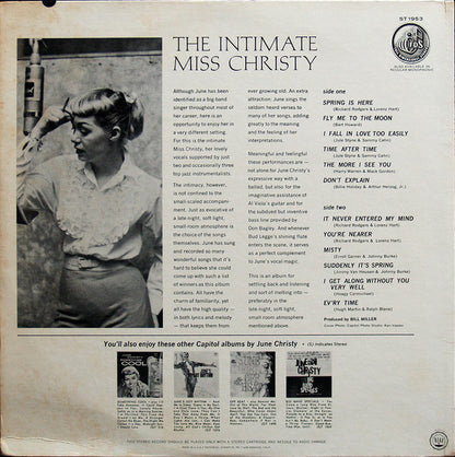 June Christy : The Intimate Miss Christy (LP, Scr)