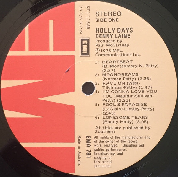 Denny Laine : Holly Days (LP, Album)