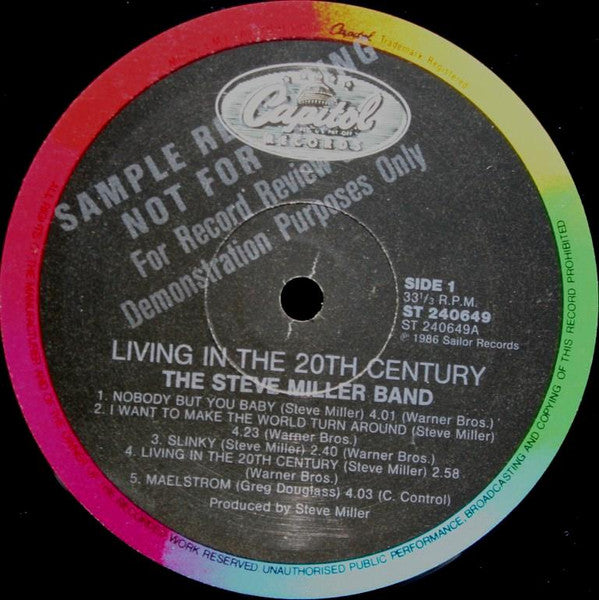 Steve Miller Band : Living In The 20th Century (LP, Album)