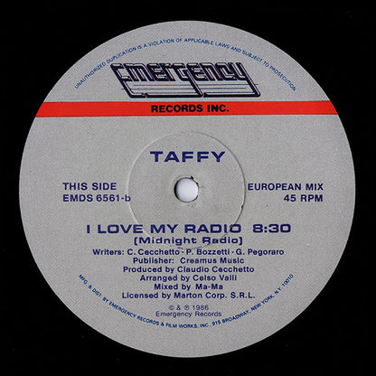 Taffy : I Love My Radio (Midnight Radio) (12")