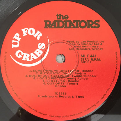 The Radiators (2) : Up For Grabs (LP, Album, Gat)