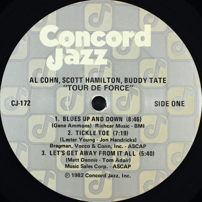 Al Cohn, Scott Hamilton, Buddy Tate, Cal Collins, Jake Hanna, Bob Maize, Dave McKenna : Tour De Force (2xLP, Gat)