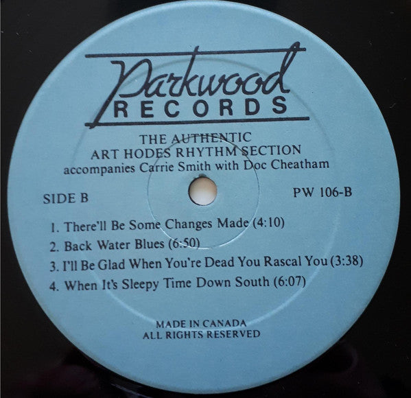 Art Hodes : The Authentic Art Hodes Rhythm Section  (LP)