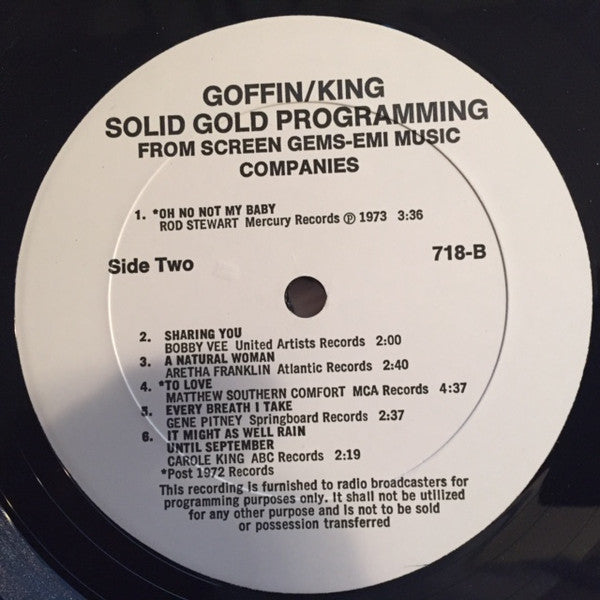 Gerry Goffin / Carole King* : Solid Gold Programming (2xLP, Comp, Promo, S/Edition)