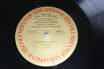 Aaron Copland, Columbia Chamber Orchestra : Copland Conducts Copland: Appalachian Spring (Complete Ballet) (LP, Album, Quad)