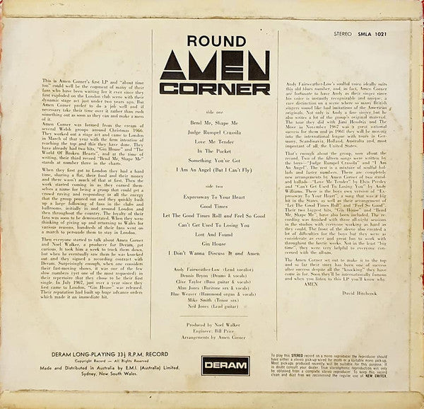 Amen Corner : Round Amen Corner (LP, Album)