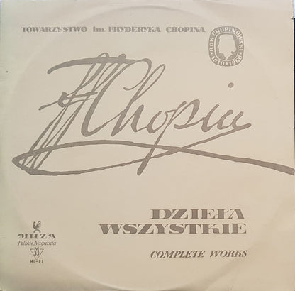 Frédéric Chopin - Władysław Kędra, Orkiestra Symfoniczna Filharmonii Narodowej, Witold Rowicki : Dzieła Wszystkie = Complete Works (LP, Album)