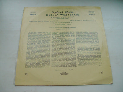 Frédéric Chopin - Władysław Kędra, Orkiestra Symfoniczna Filharmonii Narodowej, Witold Rowicki : Dzieła Wszystkie = Complete Works (LP, Album)
