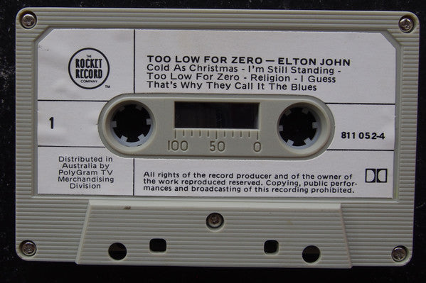 Elton John : Too Low For Zero (Cass, Album)