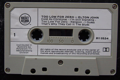 Elton John : Too Low For Zero (Cass, Album)