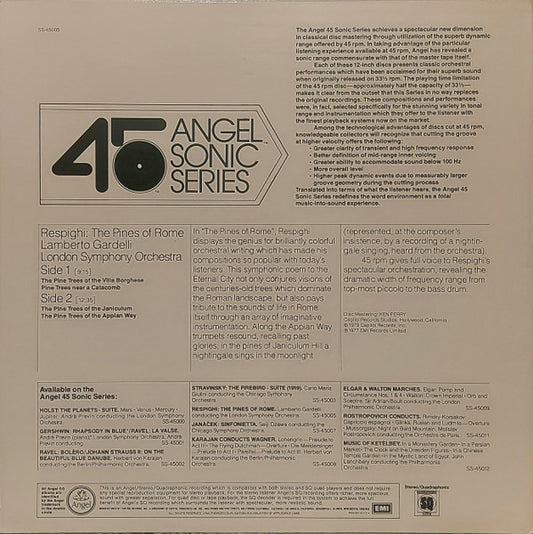Ottorino Respighi, Lamberto Gardelli, London Symphony Orchestra : The Pines of Rome (12", Quad)