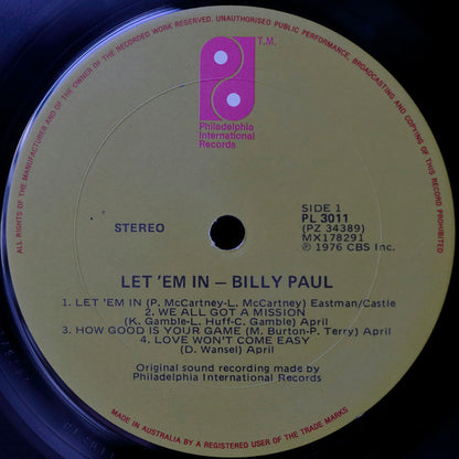 Billy Paul : Let 'Em In (LP, Album)