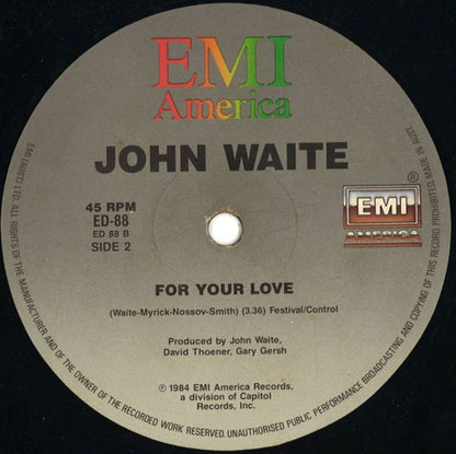 John Waite : Missing You (Extended Version) (12", Single)