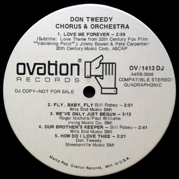 The Don Tweedy Chorus And Orchestra* : The Don Tweedy Chorus And Orchestra (LP, Album, Quad, Promo)