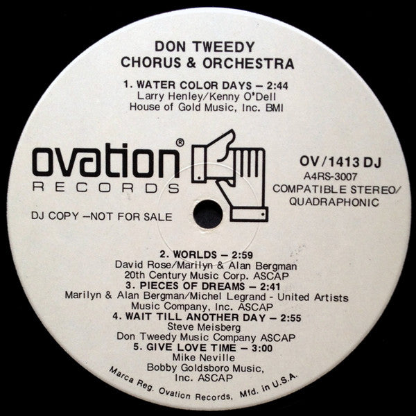 The Don Tweedy Chorus And Orchestra* : The Don Tweedy Chorus And Orchestra (LP, Album, Quad, Promo)