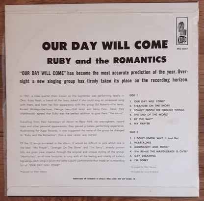 Ruby And The Romantics : Our Day Will Come (LP, Album)
