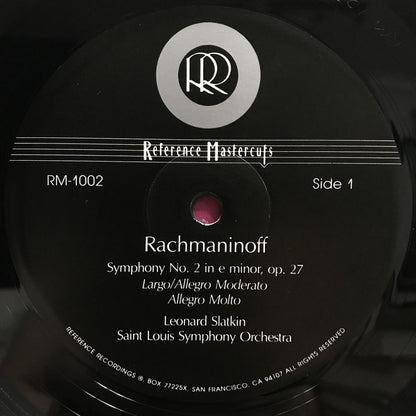 Sergei Vasilyevich Rachmaninoff - Leonard Slatkin / Saint Louis Symphony Orchestra : Symphony No. 2 In E Minor, Op. 27 (LP, Album, Ltd, Num, Ana)