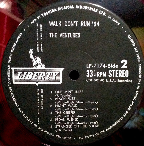 The Ventures : Walk, Don't Run '64 (LP, Album, Red)