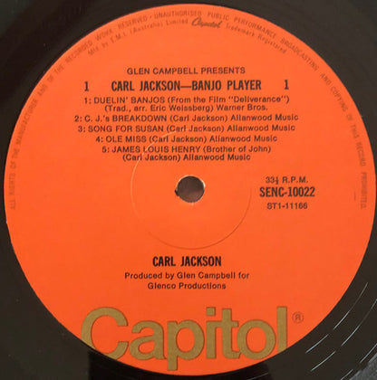 Carl Jackson : Glen Campbell Presents: Carl Jackson Banjo Player (LP, Album)